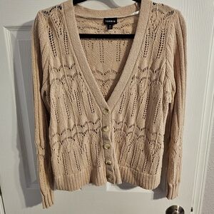 Torrid Women's Light Tan Knit Cardigan